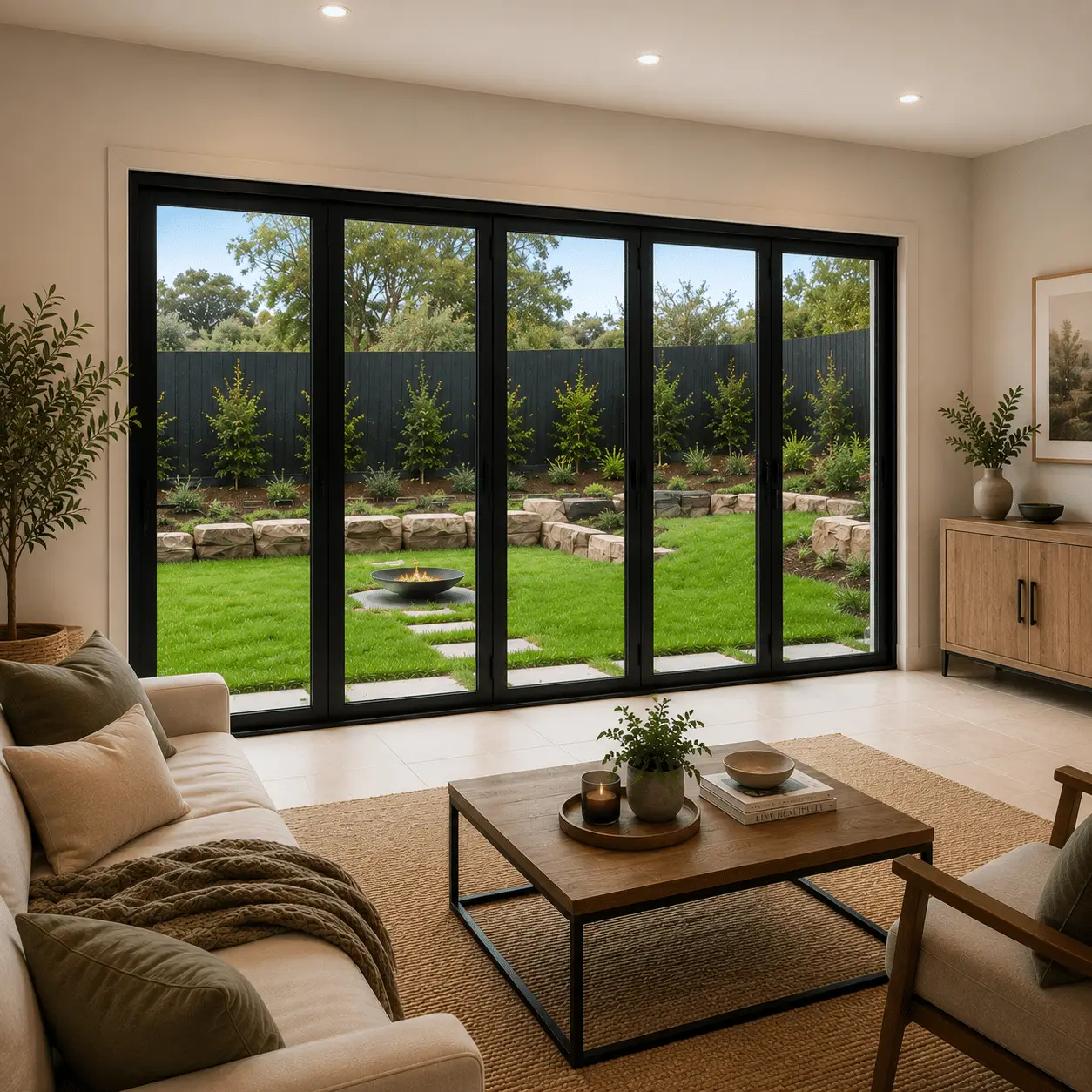 Aluminium Stacking Bifold Doors 5 Panel