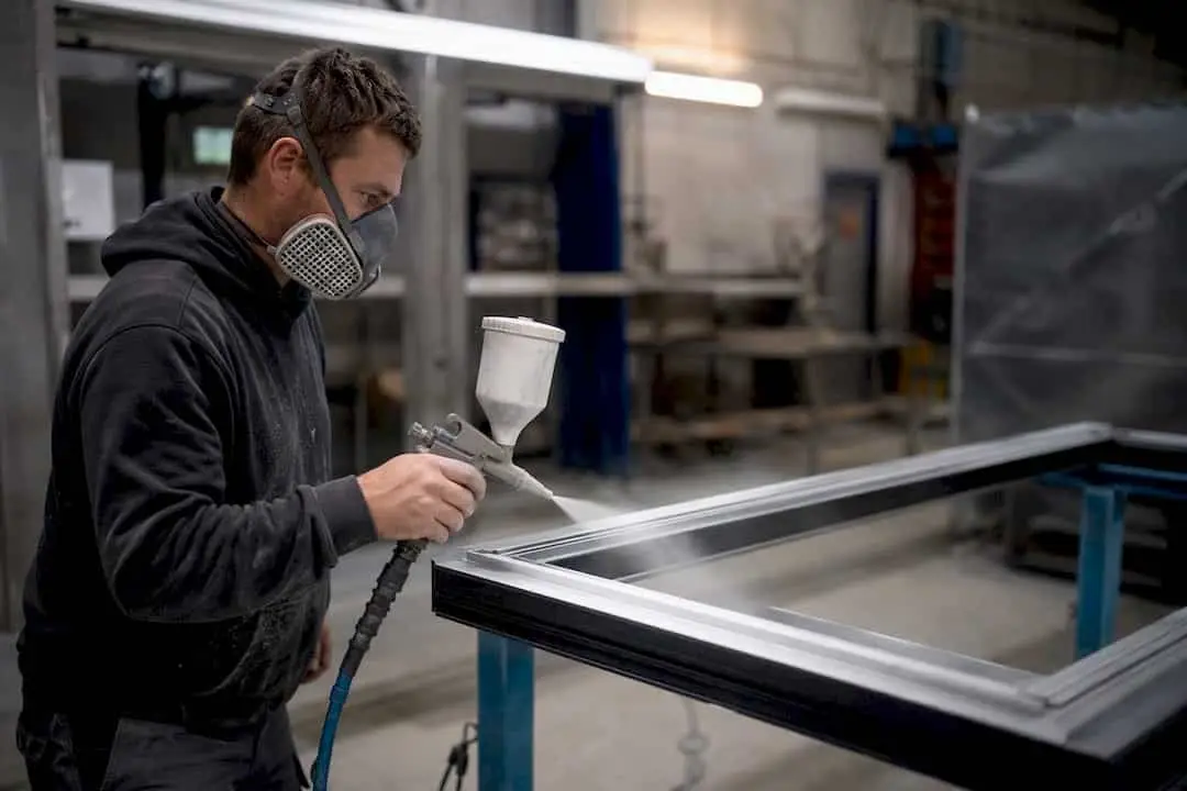 Craftsman powder coating aluminium door frame