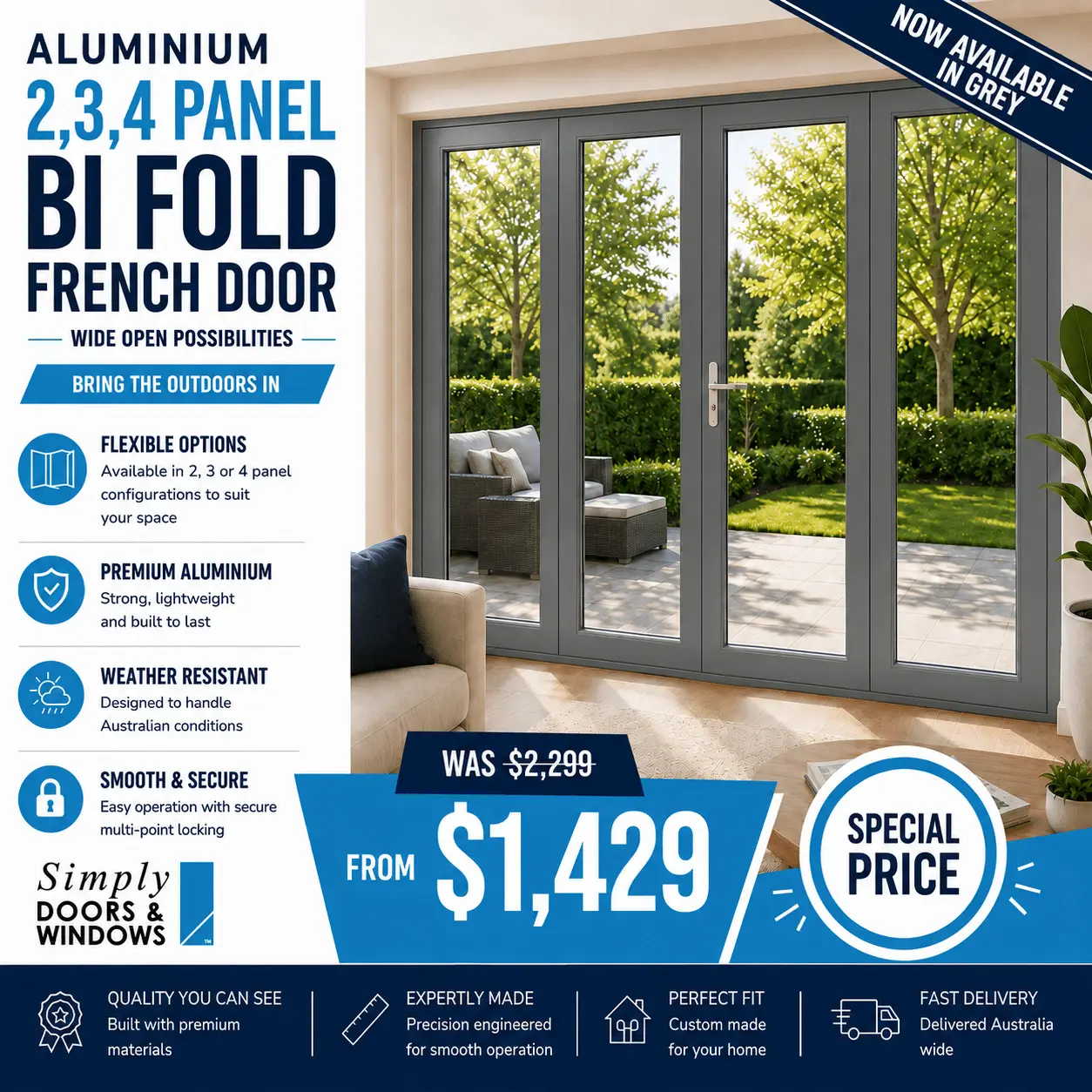 French Doors - Grey
